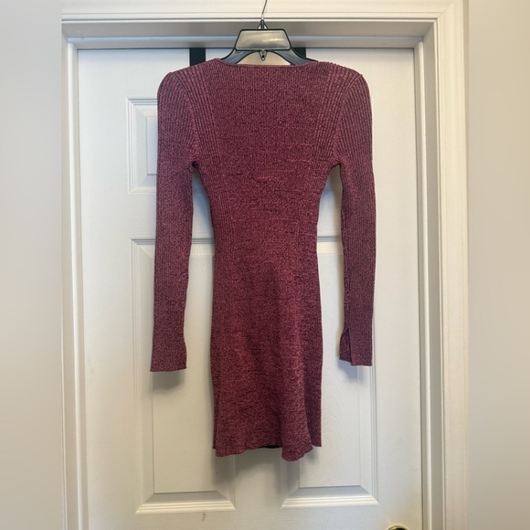 Jonathan Simkhai Womens Danika Cut Out Long Sleeve Marled Midi Dress Small B4HP - Picture 9 of 9